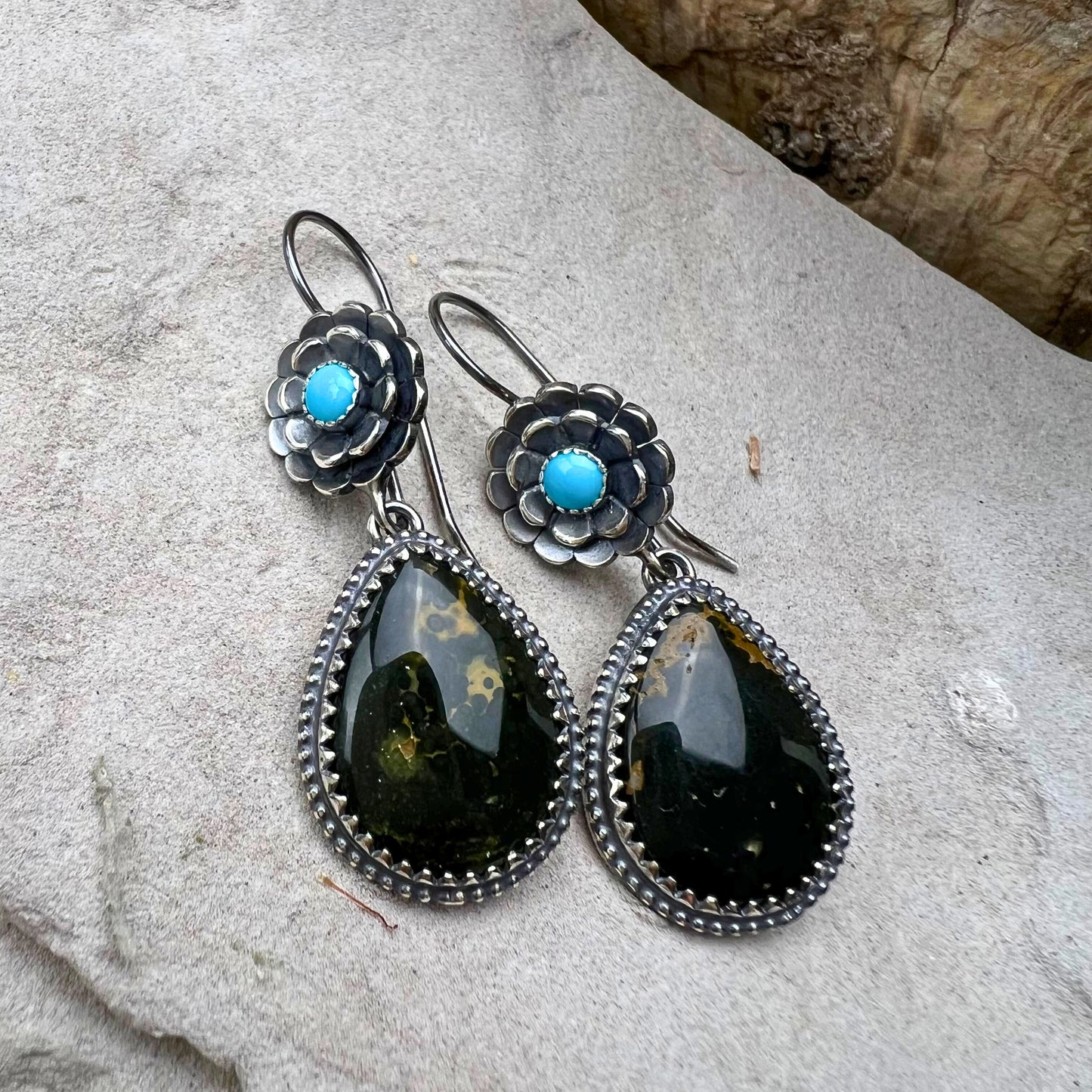 Jasper drop earrings