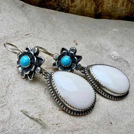 White Jasper Drop Earrings