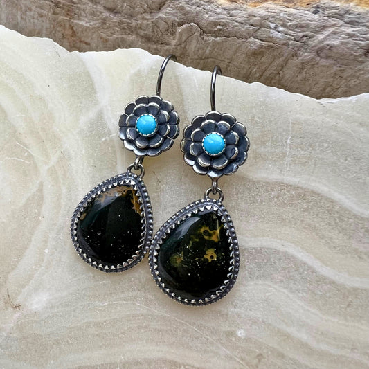 Jasper drop earrings