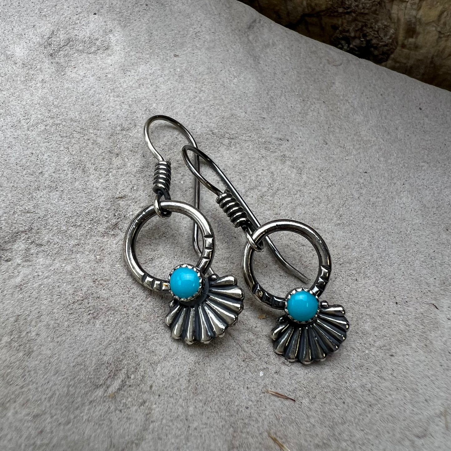 Turquoise Hoop Earrings
