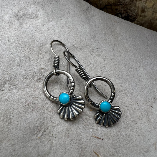 Turquoise Hoop Earrings