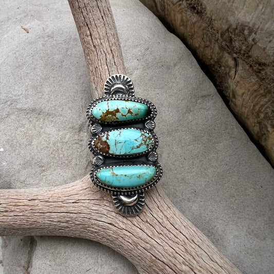 Triple Turquoise Statement Ring