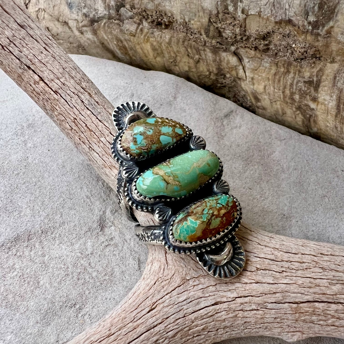 Triple Turquoise Statement Ring