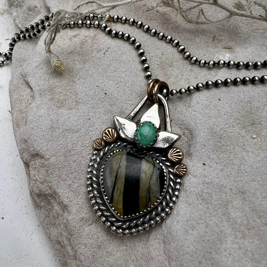 Jasper Heart Necklace