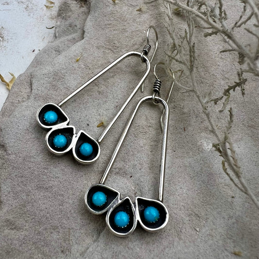 Turquoise Shadowbox Earrings