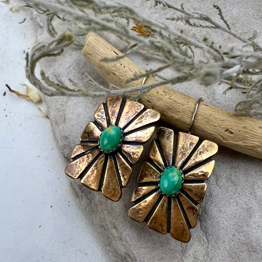 Turquoise Sunburst Earrings