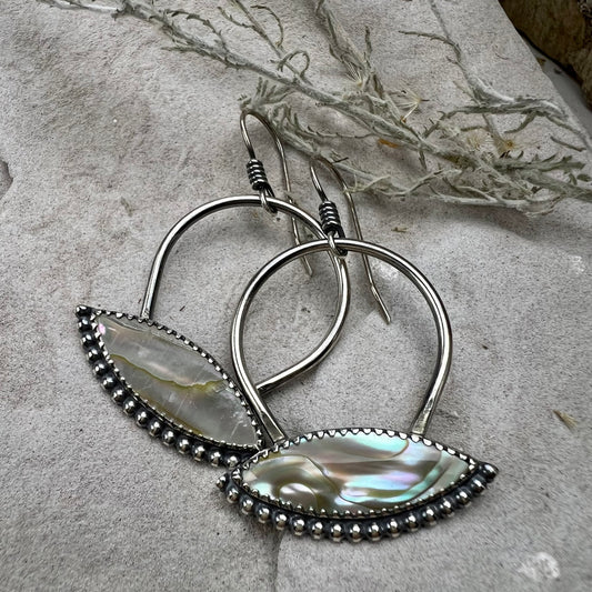 Abalone Shell Hoop Earrings