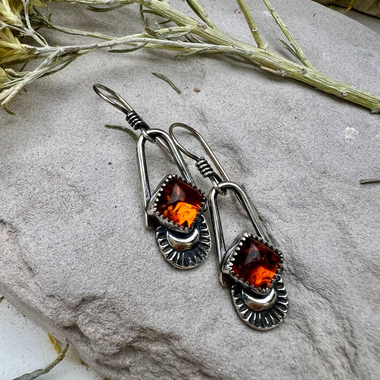Amber Drop Earrings