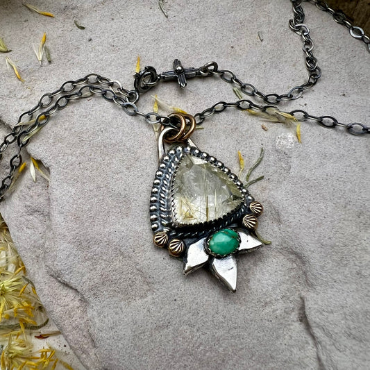 ((Reserved for Lisa)) Rutilated Quartz Necklace