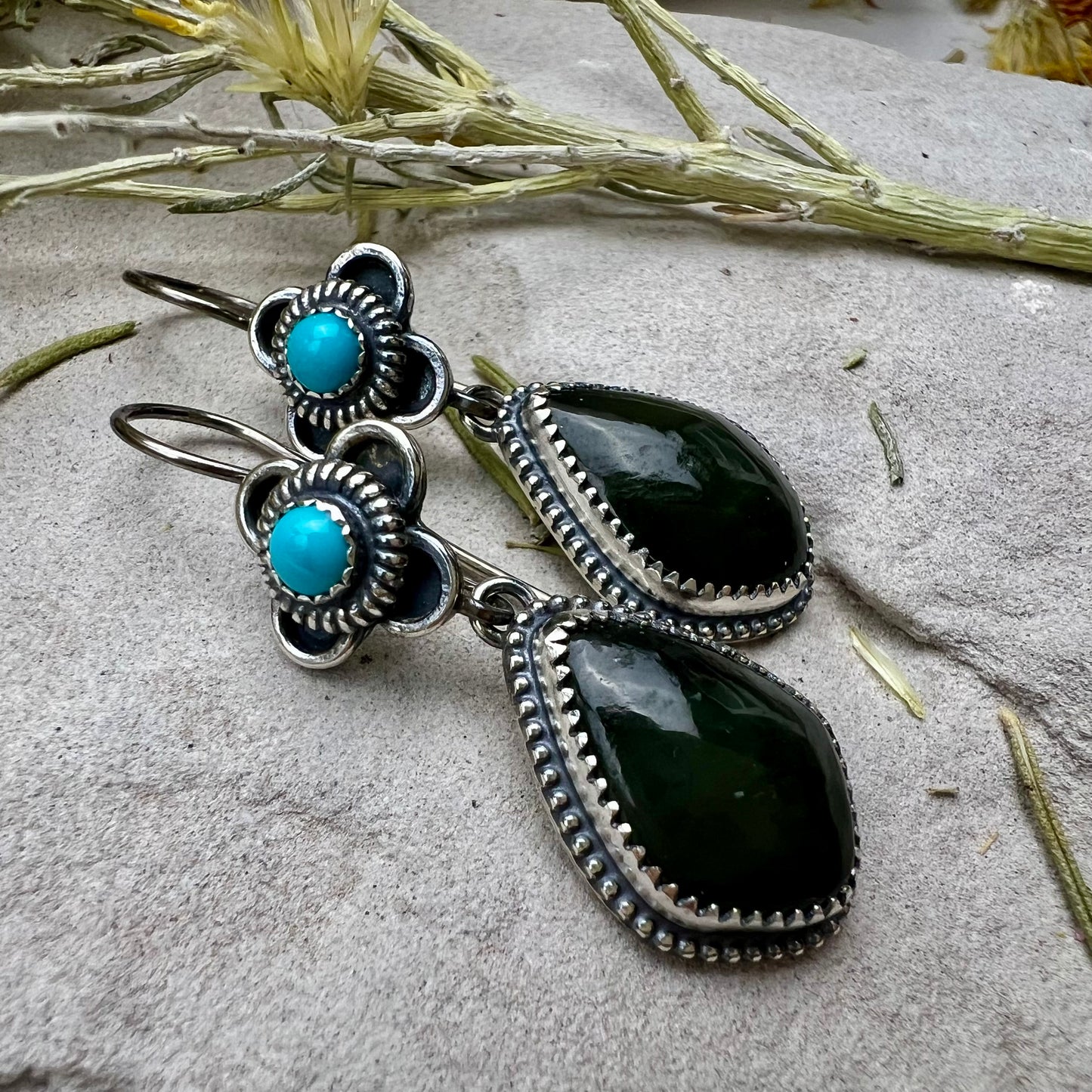 Jade Drop Earrings