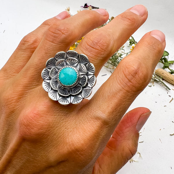 Turquoise Blossom Ring