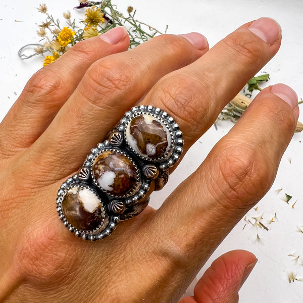 Triple Wild Horse Statement Ring