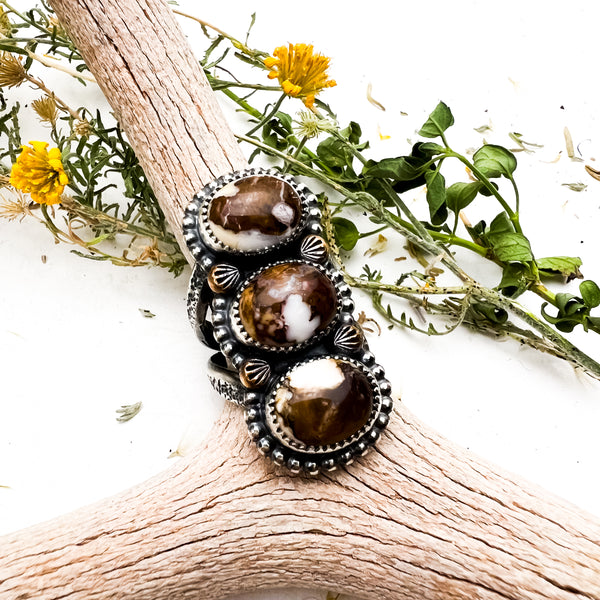 Triple Wild Horse Statement Ring