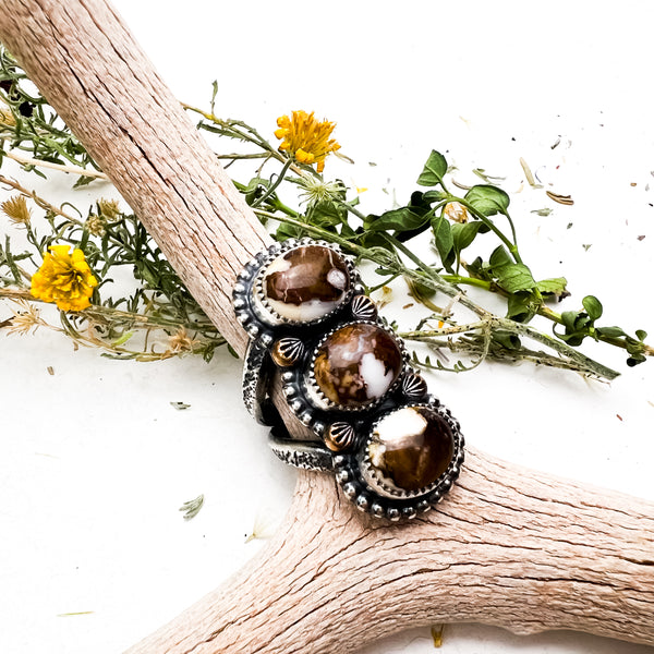 Triple Wild Horse Statement Ring