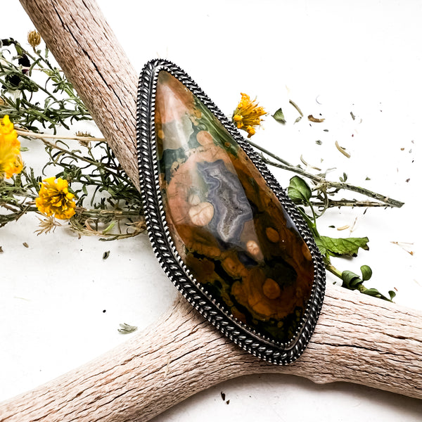 Rainforest Jasper Statement Ring