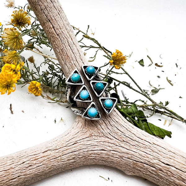 Double Apex Turquoise Ring
