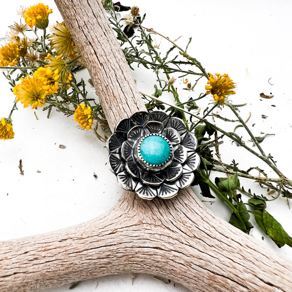 Turquoise Blossom Ring