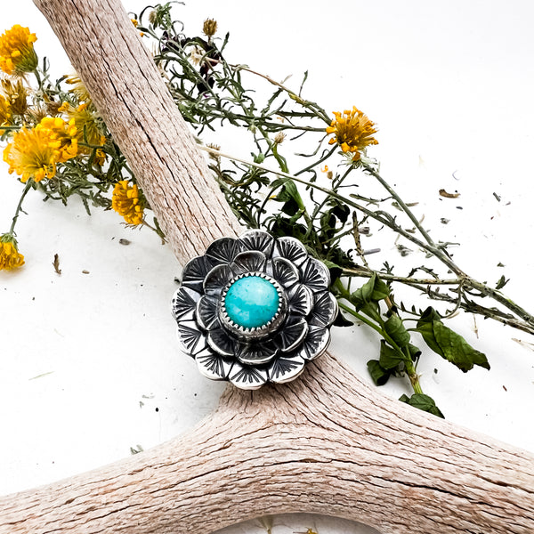 Turquoise Blossom Ring