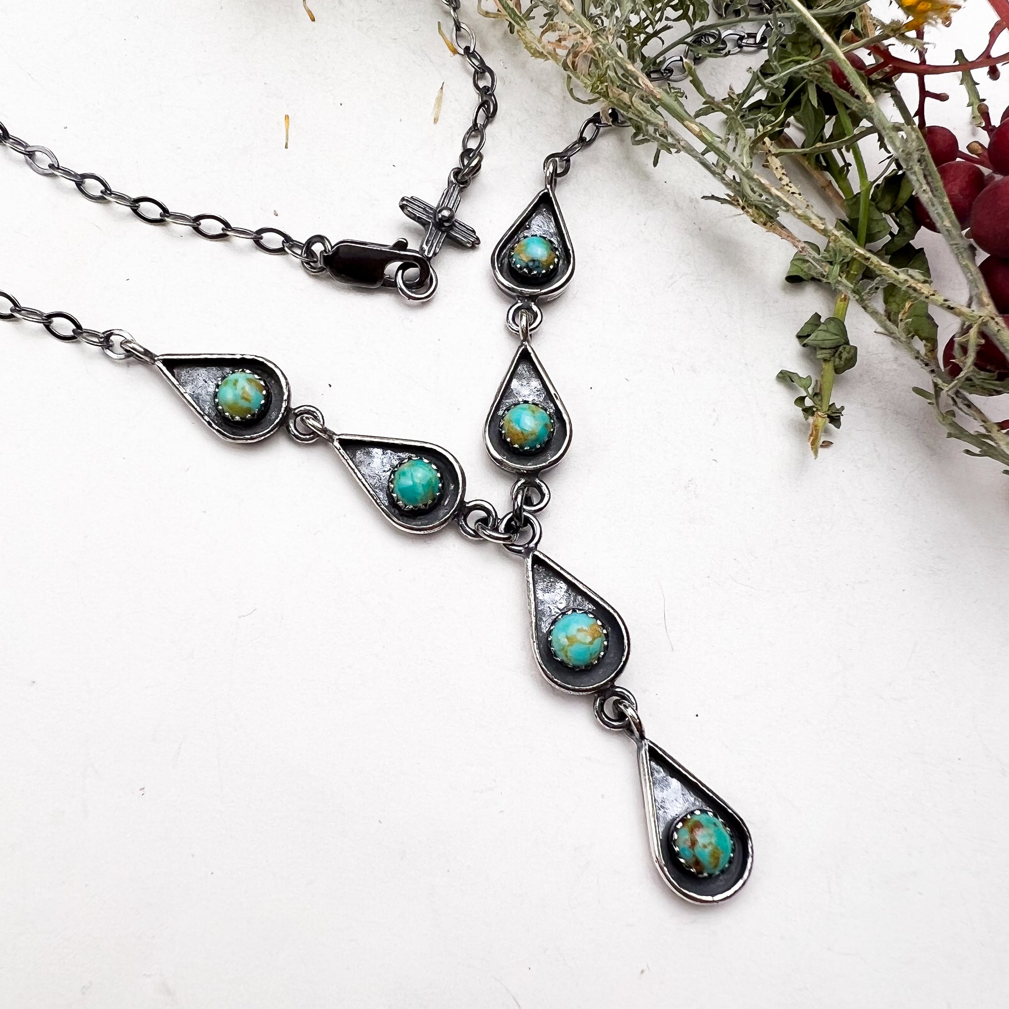 Turquoise Teardrop Necklace