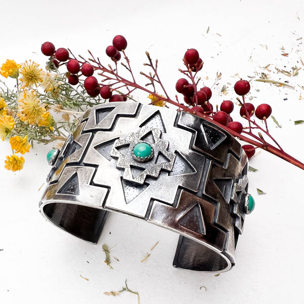 Four Corners Statement Turquoise Cuff