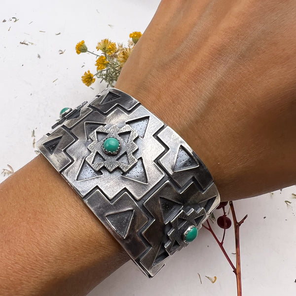 Four Corners Statement Turquoise Cuff