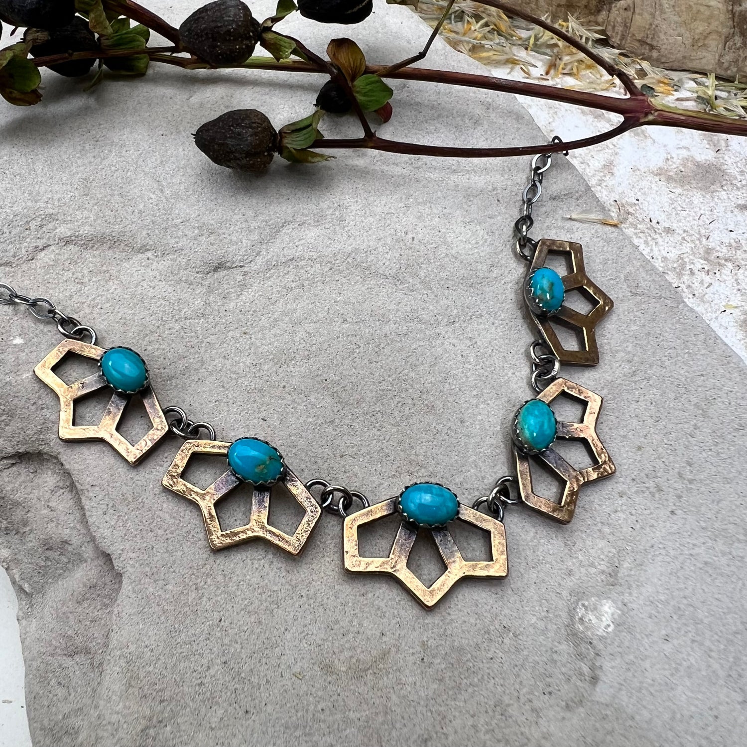 Linked Sage Necklace - Meltdown Studio Jewelry