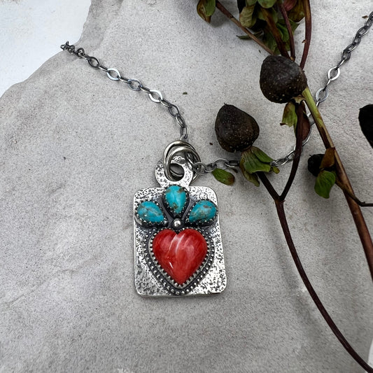 Corazón Dog Tag Necklace - Meltdown Studio Jewelry