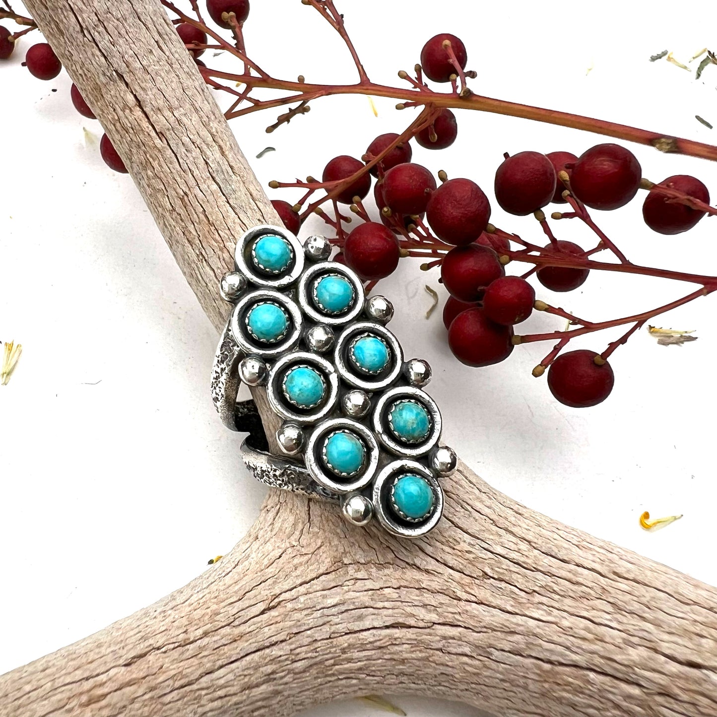 Turquoise Cluster Ring