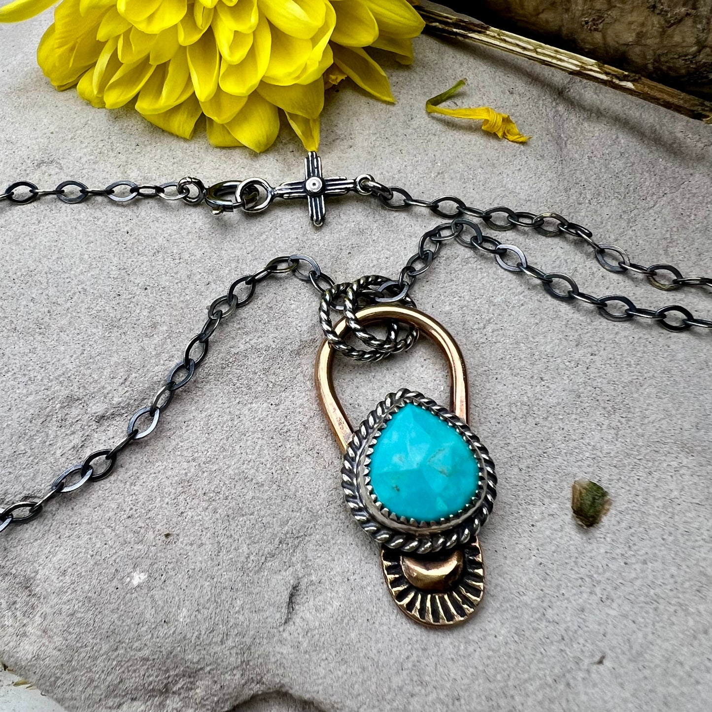Turquoise Teardrop Necklace