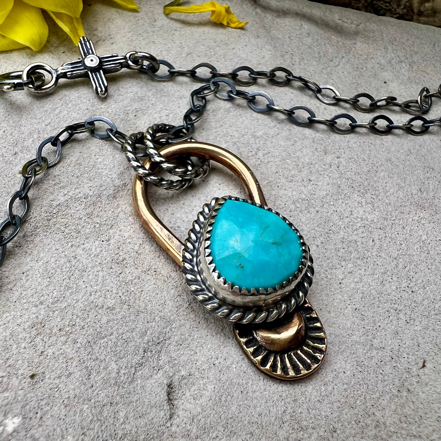 Turquoise Teardrop Necklace