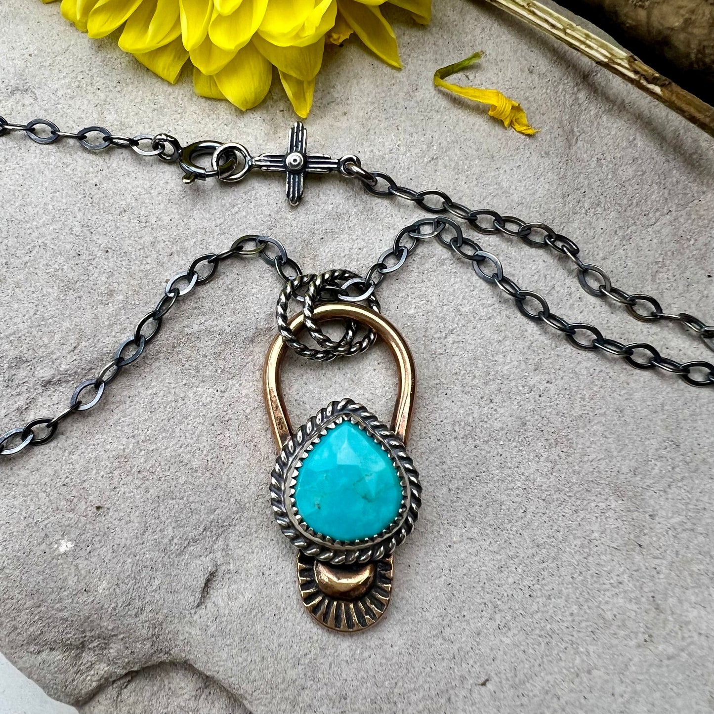 Turquoise Teardrop Necklace