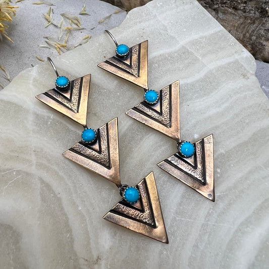 Triple Apex Earrings