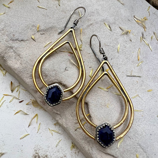 Double Teardrop Hoops