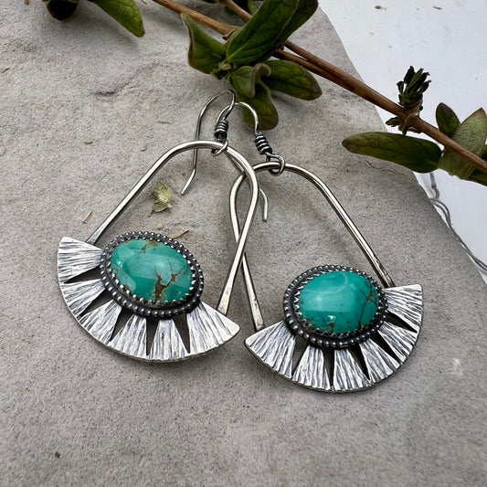 Turquoise Juniper Hoops