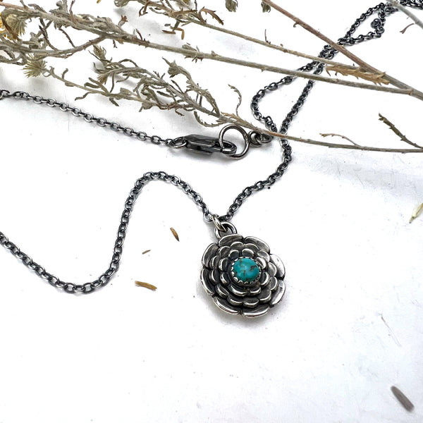 Turquoise Petite Flower Necklace