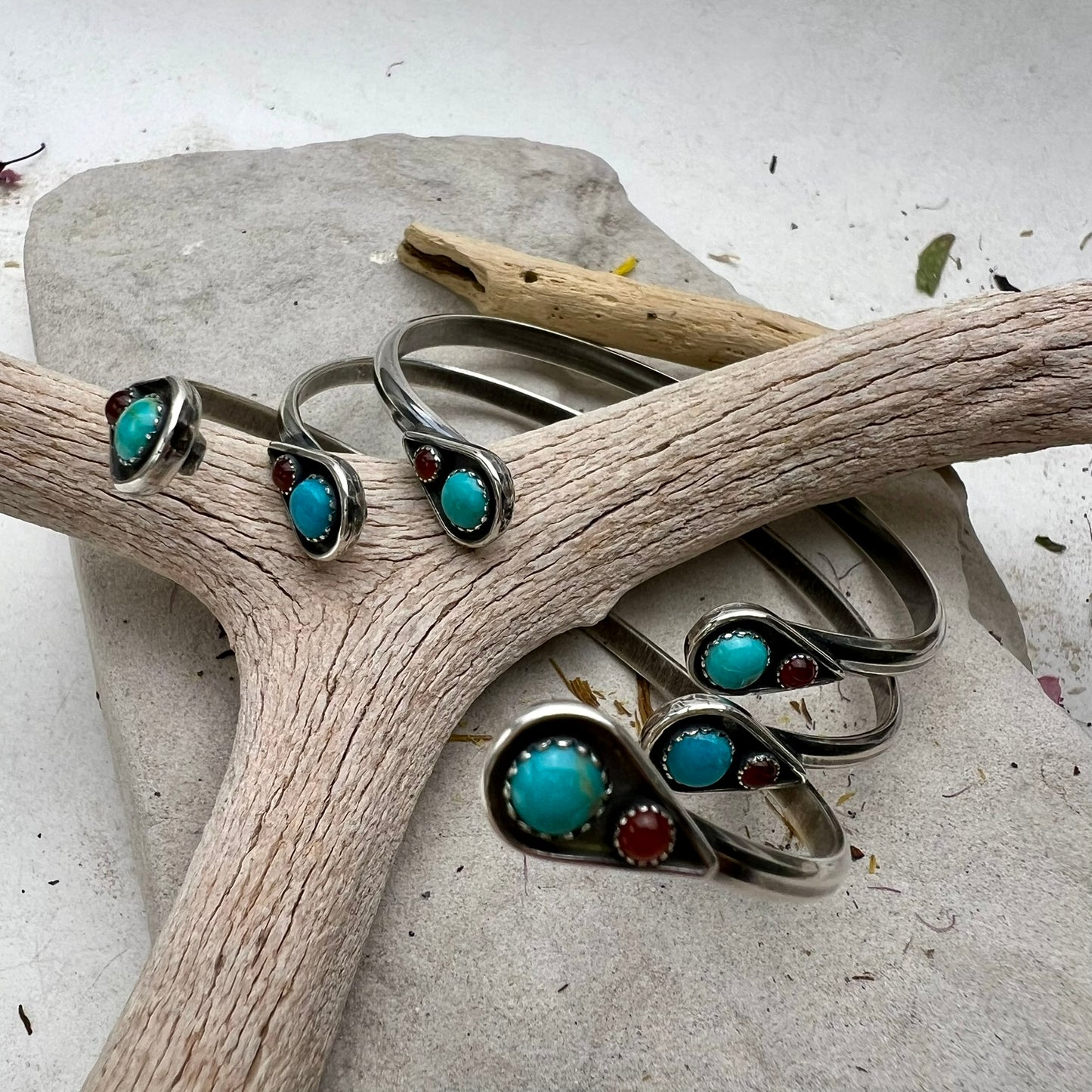 Turquoise Teardrop Cuff