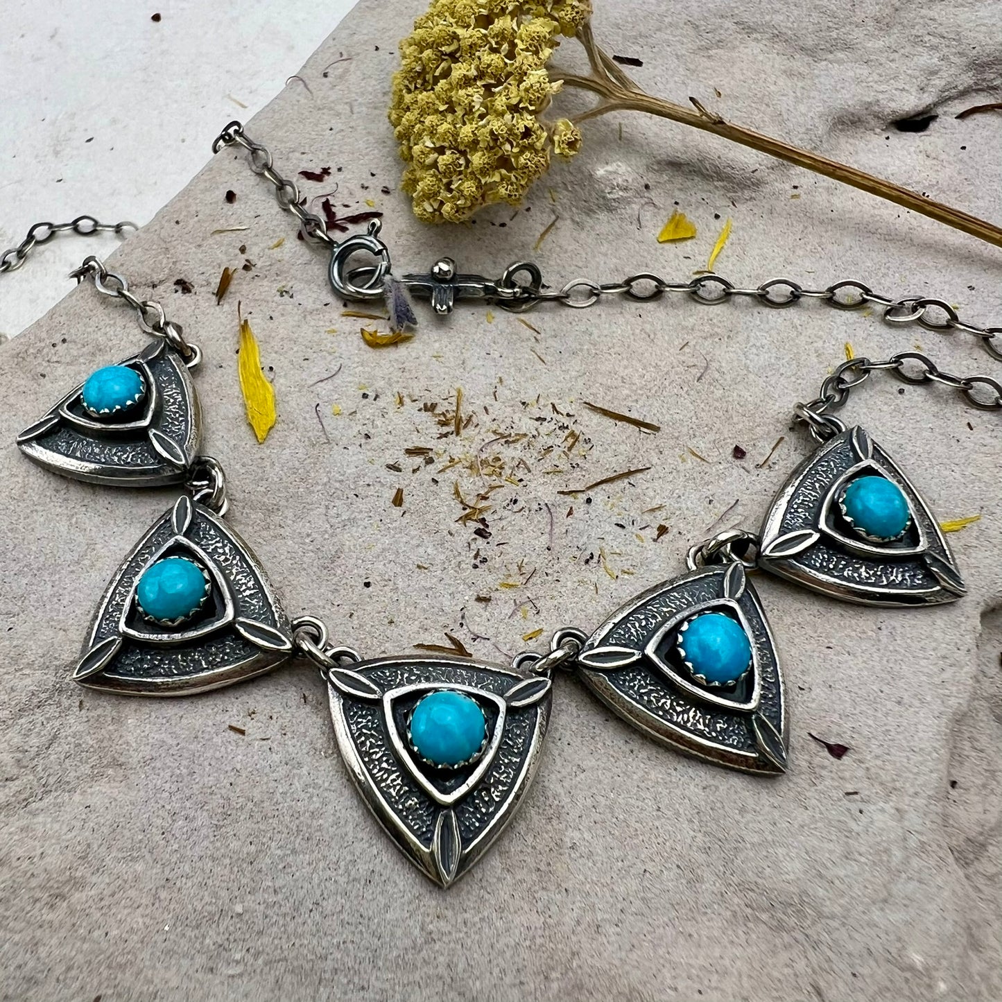Linked Turquoise Necklace