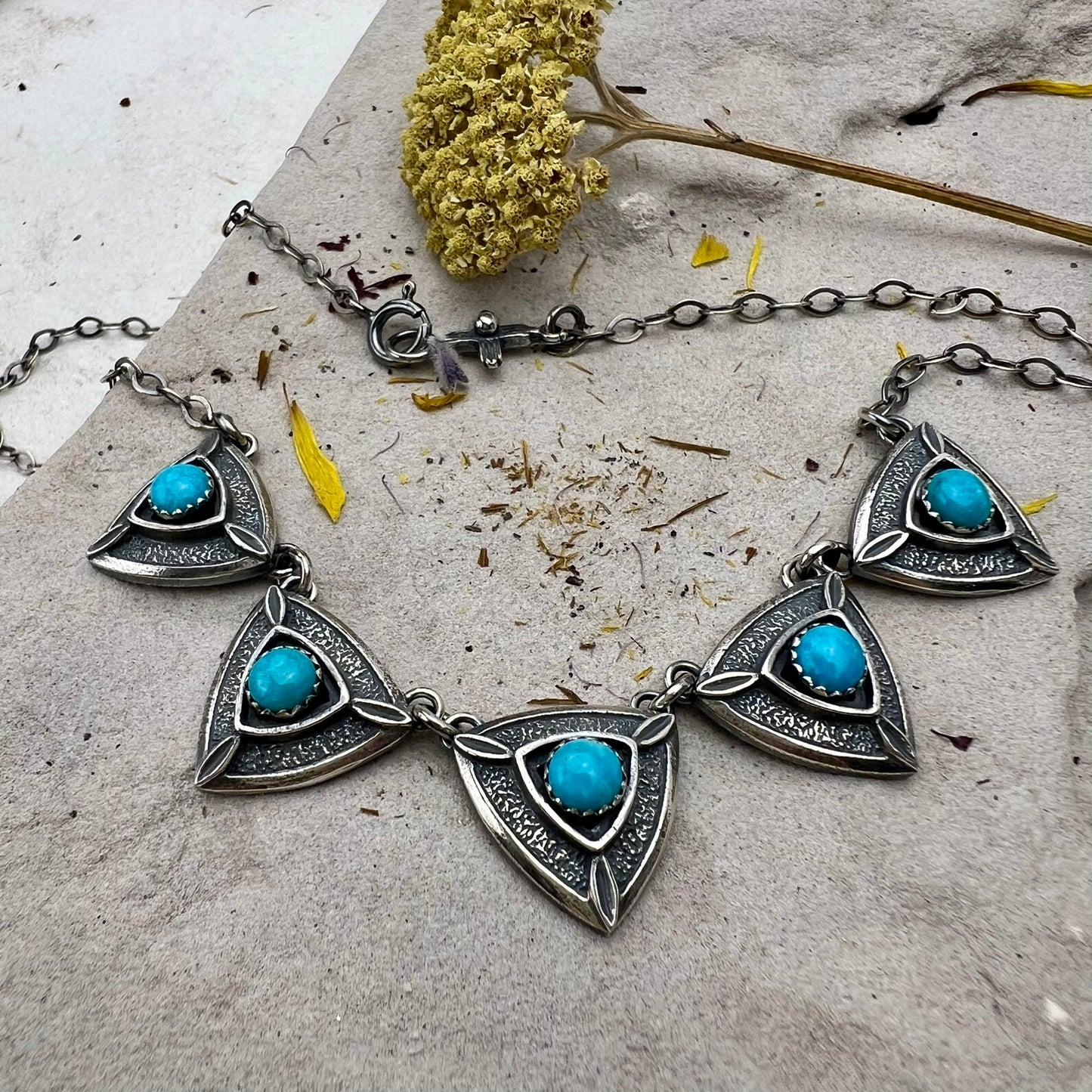 Linked Turquoise Necklace