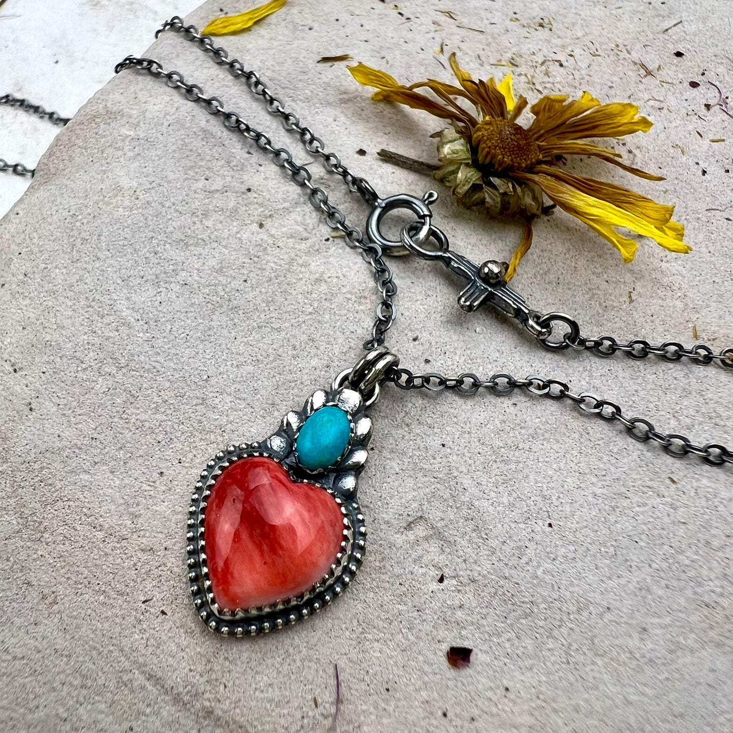 Spiny Oyster Heart Necklace