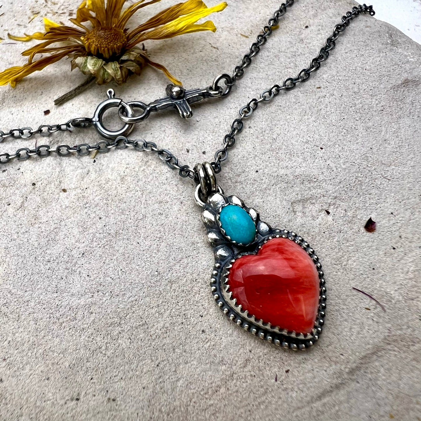 Spiny Oyster Heart Necklace