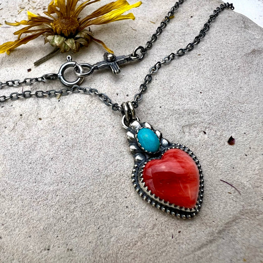 Spiny Oyster Heart Necklace