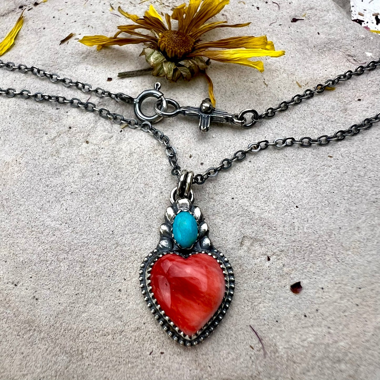 Spiny Oyster Heart Necklace