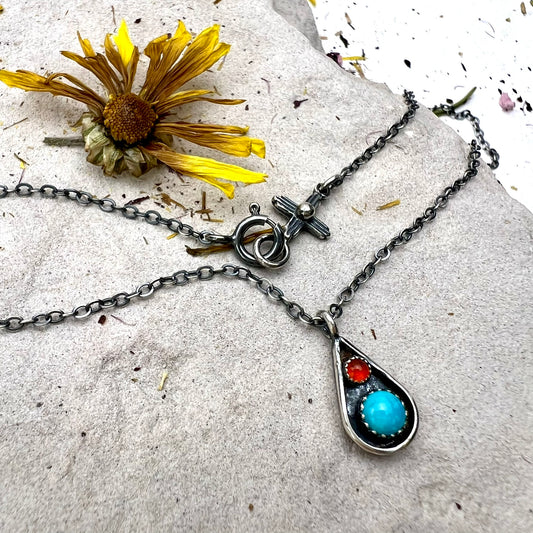 Petite Turquoise Drop Necklace