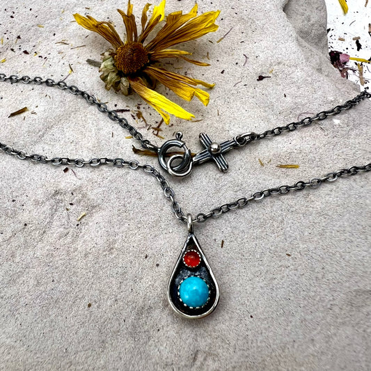 Petite Turquoise Drop Necklace