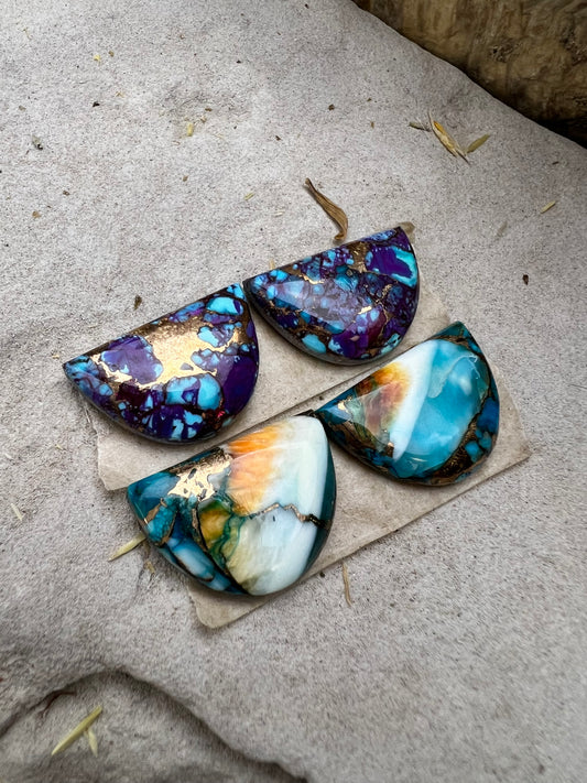 Mojave Half Moon Cabochons