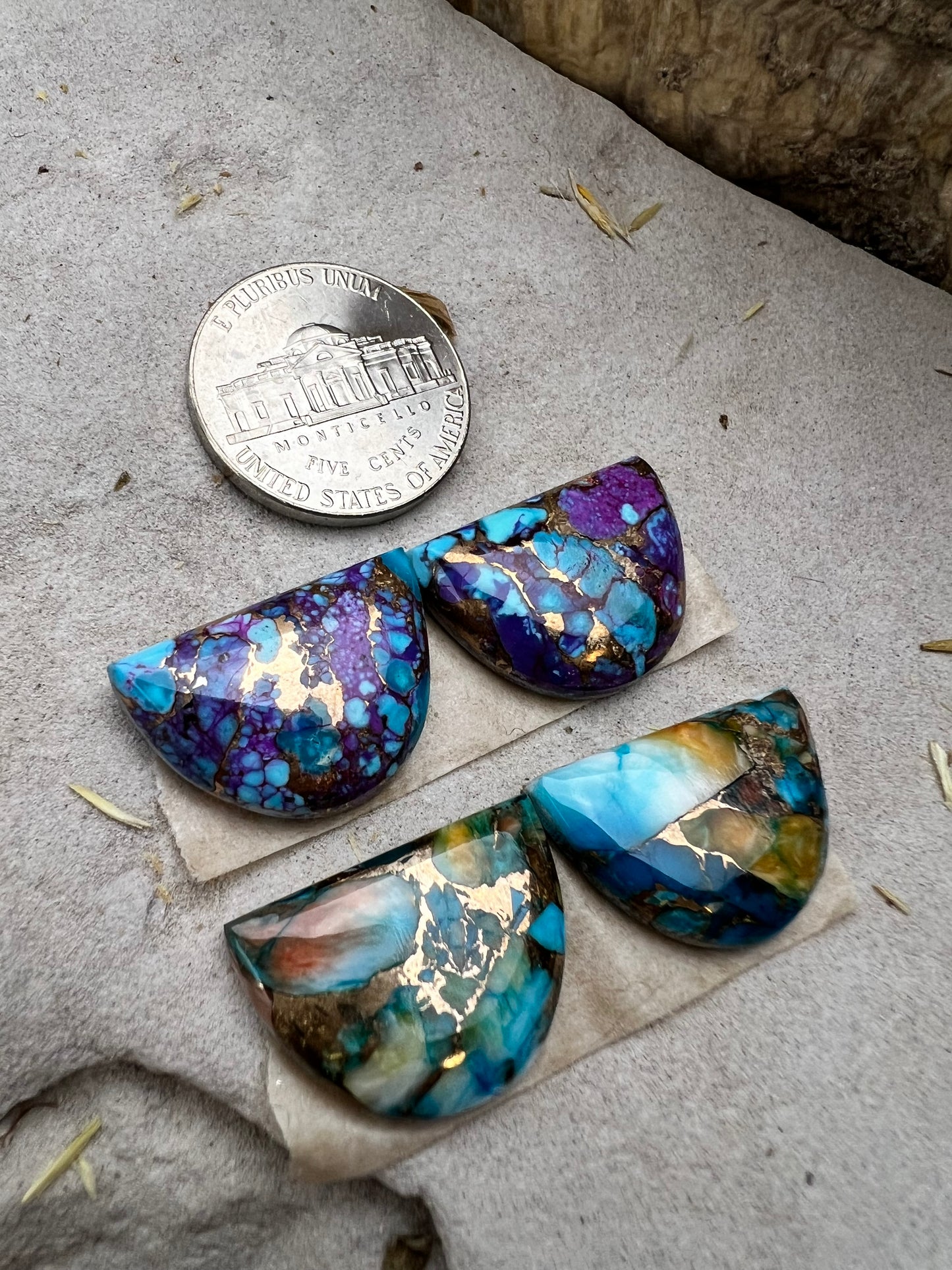 Mojave Half Moon Cabochons