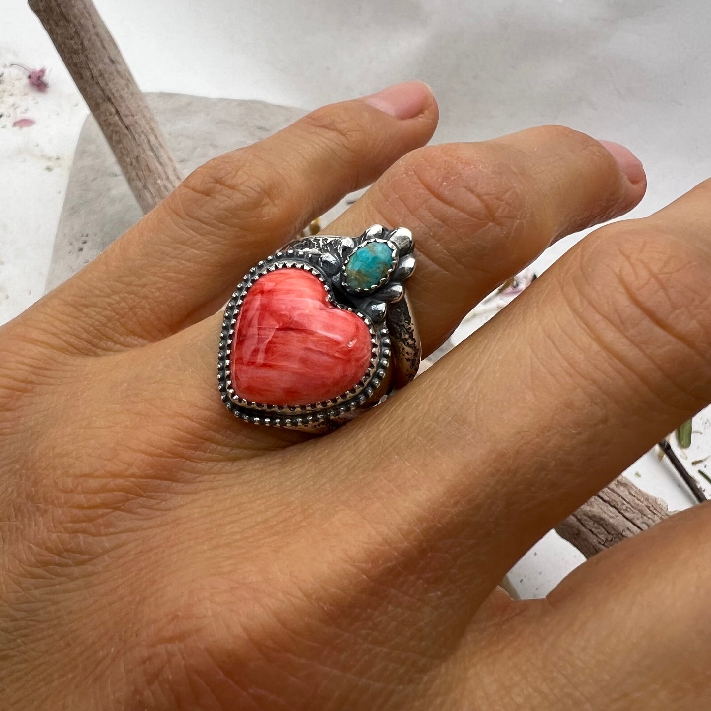 Spiny Oyster Heart Ring