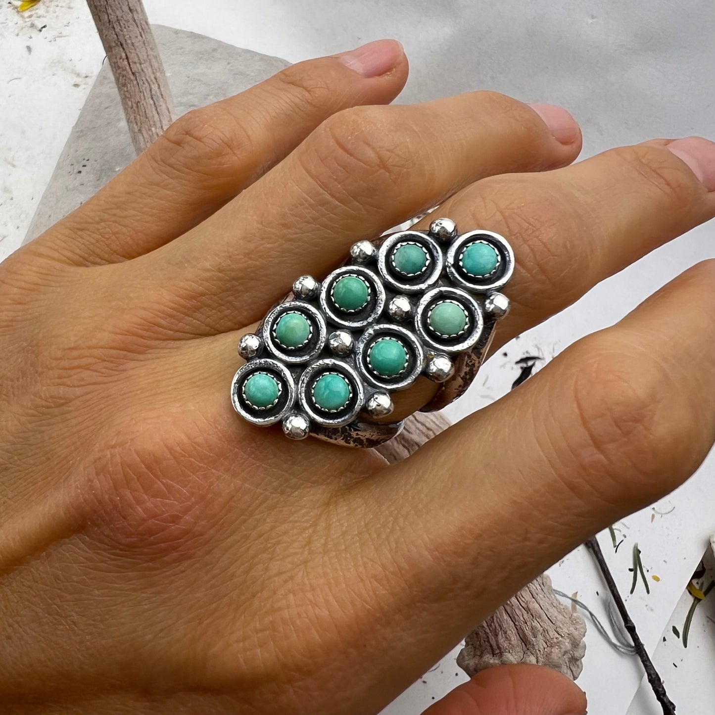 Turquoise Cluster Ring