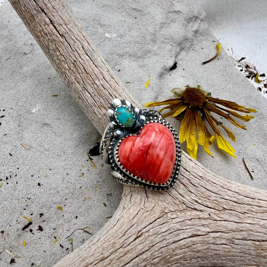 Spiny Oyster Heart Ring
