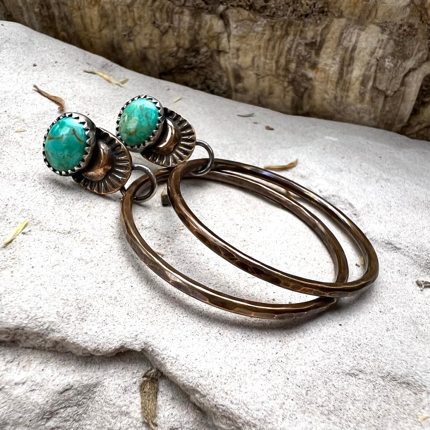 Turquoise Hoop Earrings
